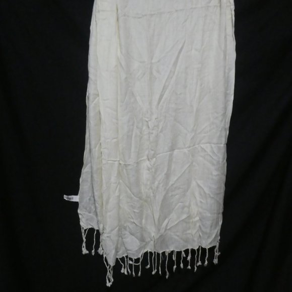 Sheer Shawl | Plaid Dyed | Cream - Picture 11 of 14